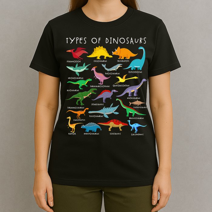 Dinosaur Lover Types Of Dinosaurs Different Dinosaurs T-Shirt