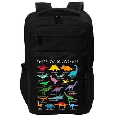 Dinosaur Lover Types Of Dinosaurs Different Dinosaurs Impact Tech Backpack