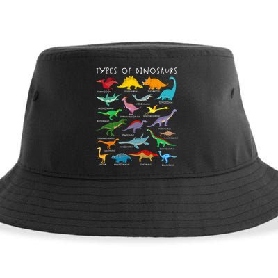 Dinosaur Lover Types Of Dinosaurs Different Dinosaurs Sustainable Bucket Hat