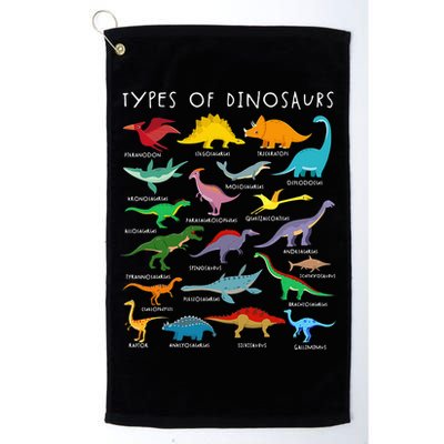 Dinosaur Lover Types Of Dinosaurs Different Dinosaurs Golf Towel