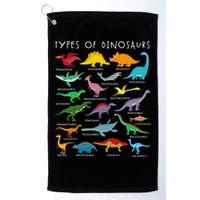 Dinosaur Lover Types Of Dinosaurs Different Dinosaurs Golf Towel
