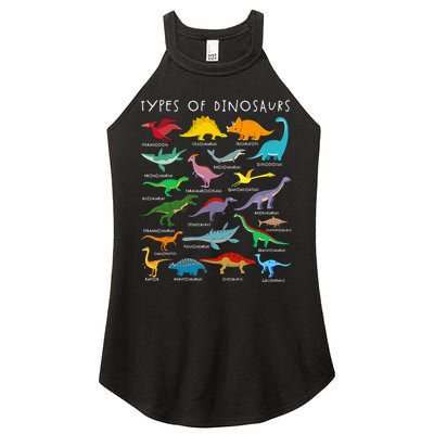 Dinosaur Lover Types Of Dinosaurs Different Dinosaurs Women's Perfect Tri Rocker Tank