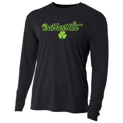 Dat Lass Tho Irish Shamrock Funny St. Patrick's Day Gift Cooling Performance Long Sleeve Crew