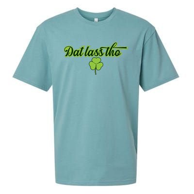 Dat Lass Tho Irish Shamrock Funny St. Patrick's Day Gift Sueded Cloud Jersey T-Shirt