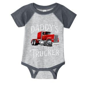 Daddy's Little Trucker Semi Truck Driver Trucking Infant Baby Jersey Bodysuit