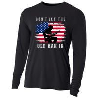 Dont Let The Old Man In Vintage American Flag Cooling Performance Long Sleeve Crew