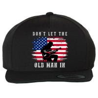 Dont Let The Old Man In Vintage American Flag Wool Snapback Cap