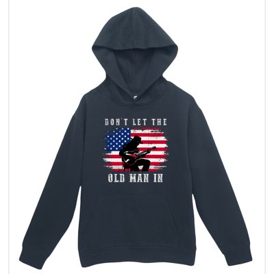 Dont Let The Old Man In Vintage American Flag Urban Pullover Hoodie