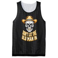 DonT Let The Old Man In Skeleton Skull Cowboy Country Mesh Reversible Basketball Jersey Tank