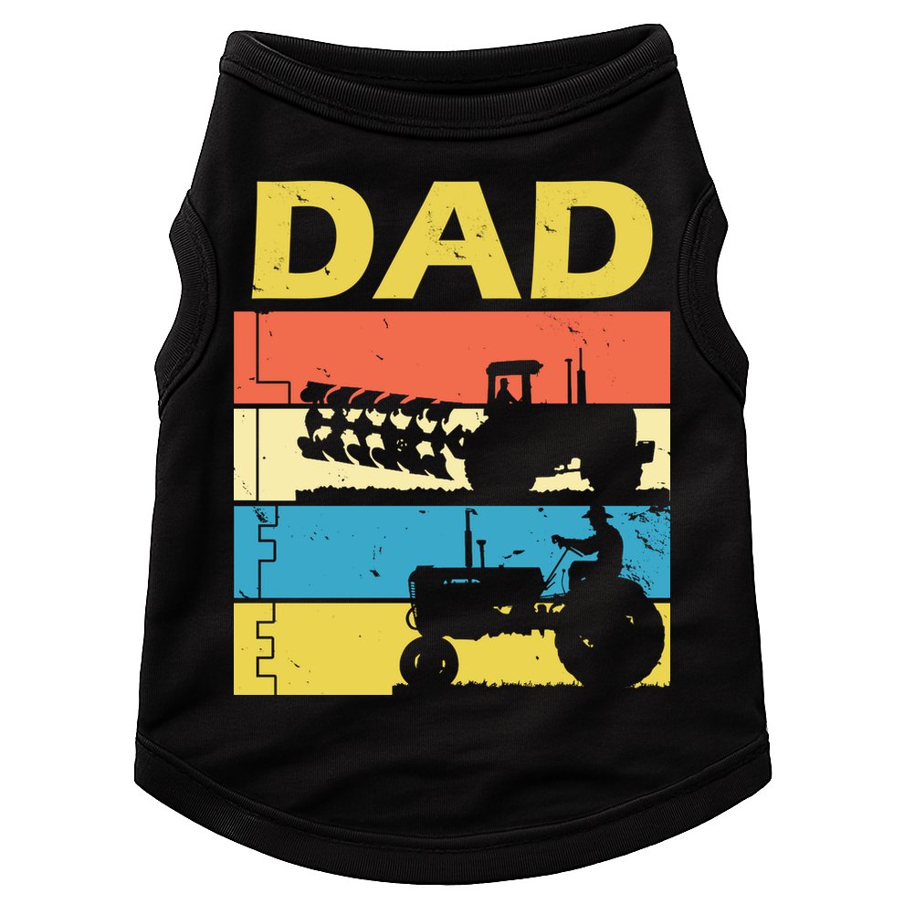 Dad Life Tractor Farmer Retro Tractor Doggie Tank
