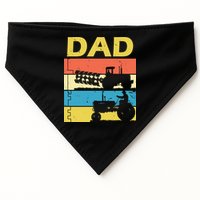 Dad Life Tractor Farmer Retro Tractor USA-Made Doggie Bandana