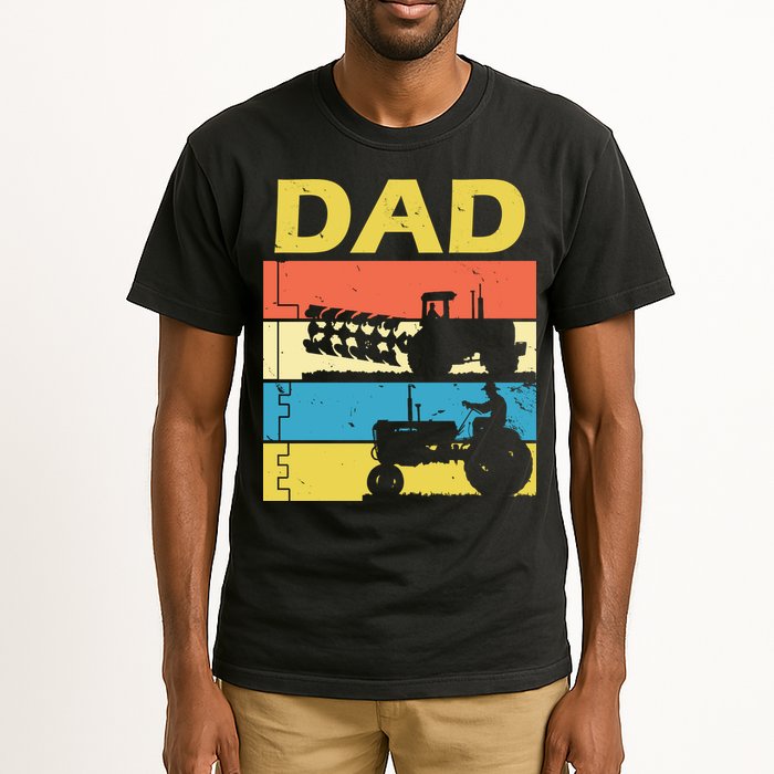 Dad Life Tractor Farmer Retro Tractor Tall T-Shirt