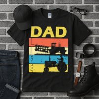 Dad Life Tractor Farmer Retro Tractor Tall T-Shirt