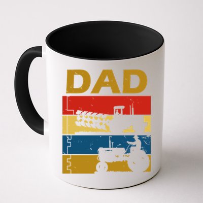 Dad Life Tractor Farmer Retro Tractor Mug