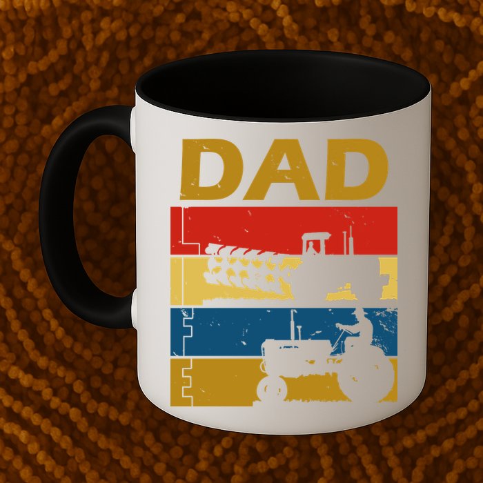 Dad Life Tractor Farmer Retro Tractor Mug
