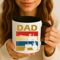 Dad Life Tractor Farmer Retro Tractor Mug
