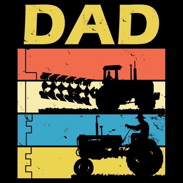 Dad Life Tractor Farmer Retro Tractor 16 in Basic Backpack