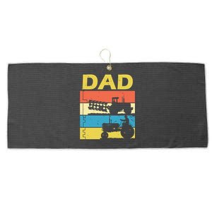 Dad Life Tractor Farmer Retro Tractor Large Microfiber Waffle Golf Towel