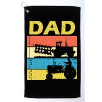 Dad Life Tractor Farmer Retro Tractor Golf Towel