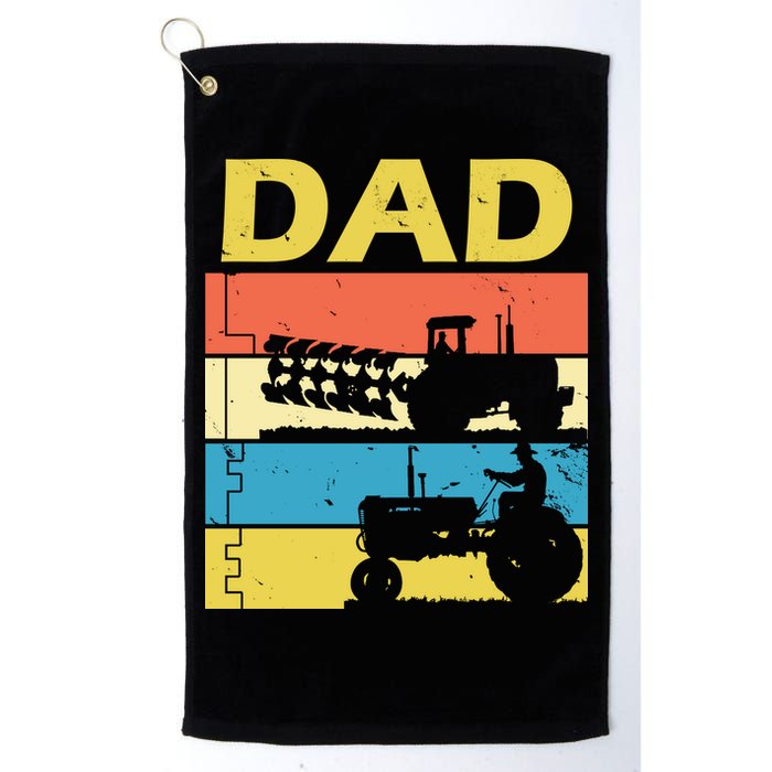 Dad Life Tractor Farmer Retro Tractor Golf Towel