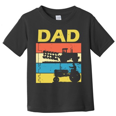 Dad Life Tractor Farmer Retro Tractor Toddler T-Shirt