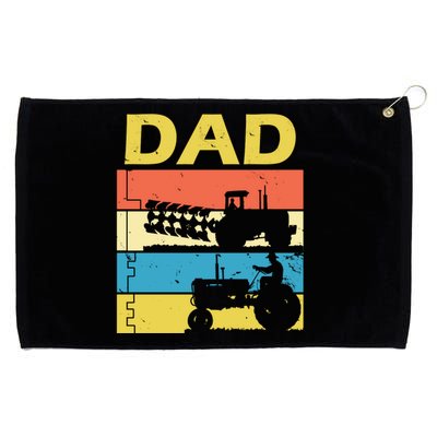 Dad Life Tractor Farmer Retro Tractor Grommeted Golf Towel