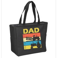 Dad Life Tractor Farmer Retro Tractor Zip Tote Bag