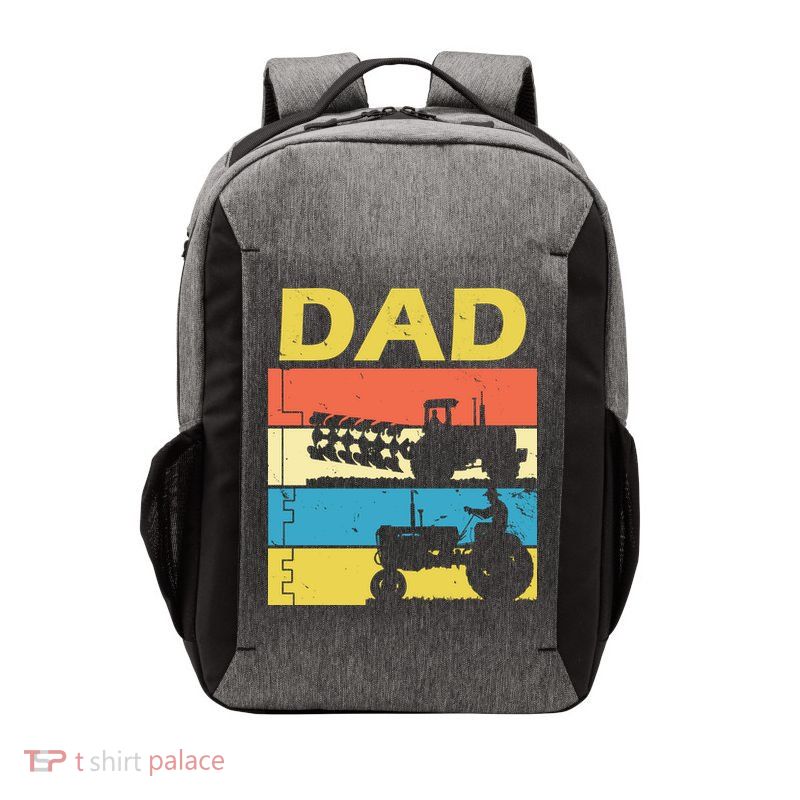 Dad Life Tractor Farmer Retro Tractor Vector Backpack