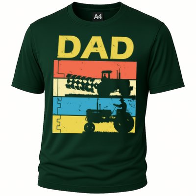 Dad Life Tractor Farmer Retro Tractor Performance Shirt