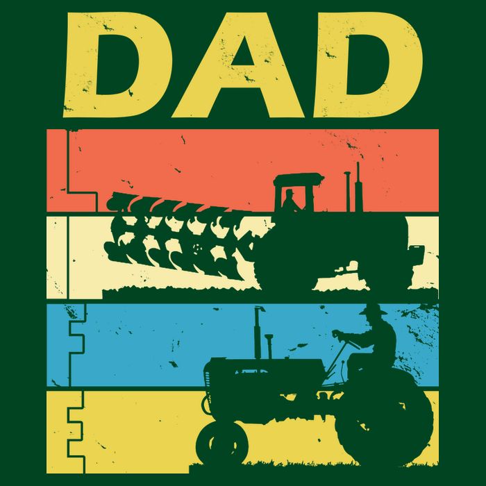 Dad Life Tractor Farmer Retro Tractor Apron