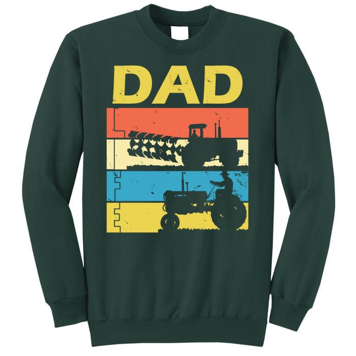 Dad Life Tractor Farmer Retro Tractor Sweatshirt