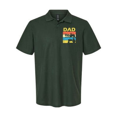 Dad Life Tractor Farmer Retro Tractor Polo