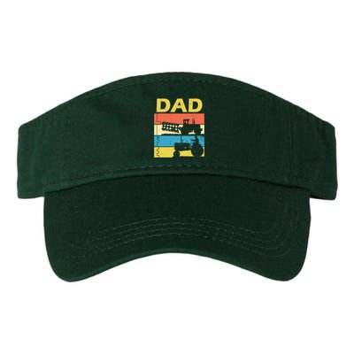 Dad Life Tractor Farmer Retro Tractor Valucap Bio-Washed Visor