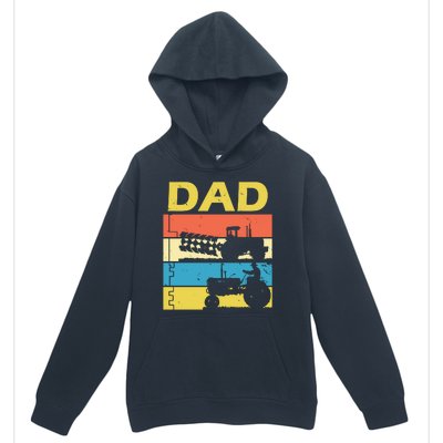 Dad Life Tractor Farmer Retro Tractor Urban Pullover Hoodie