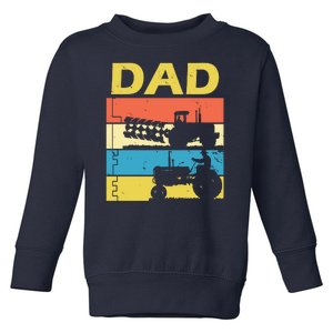 Dad Life Tractor Farmer Retro Tractor Toddler Sweatshirt