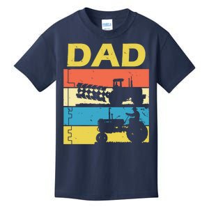 Dad Life Tractor Farmer Retro Tractor Kids T-Shirt