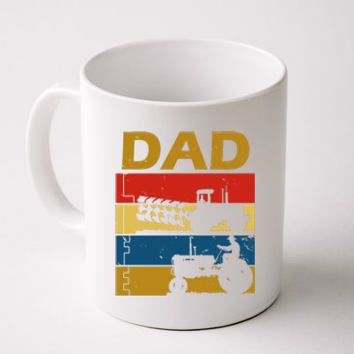 Dad Life Tractor Farmer Retro Tractor Coffee Mug