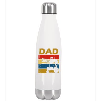 Dad Life Tractor Farmer Retro Tractor Stainless Steel Insulated Water Bottle