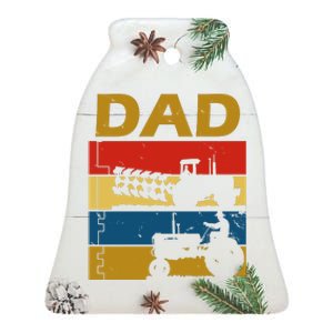 Dad Life Tractor Farmer Retro Tractor Ceramic Bell Ornament