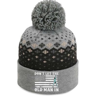 DonT Let The Old Man In Vintage American Flag The Baniff Cuffed Pom Beanie