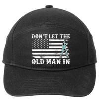 DonT Let The Old Man In Vintage American Flag 7-Panel Snapback Hat