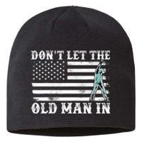 DonT Let The Old Man In Vintage American Flag Sustainable Beanie