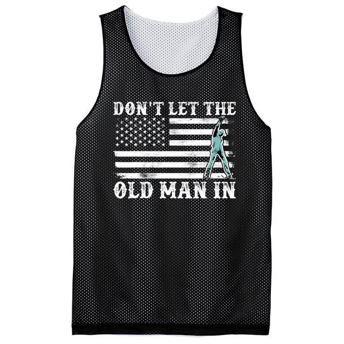 DonT Let The Old Man In Vintage American Flag Mesh Reversible Basketball Jersey Tank