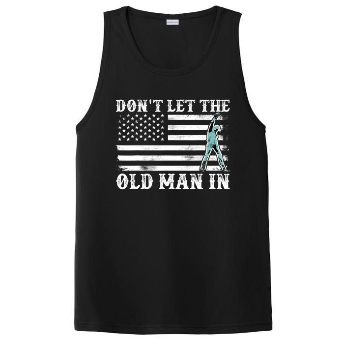 DonT Let The Old Man In Vintage American Flag PosiCharge Competitor Tank