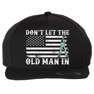 DonT Let The Old Man In Vintage American Flag Wool Snapback Cap