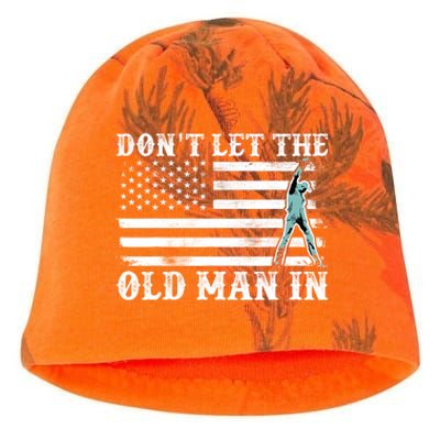 DonT Let The Old Man In Vintage American Flag Kati - Camo Knit Beanie