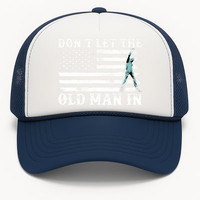 DonT Let The Old Man In Vintage American Flag Trucker Hat