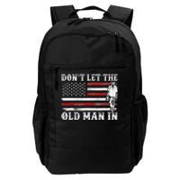 DonT Let The Old Man In Vintage American Flag Daily Commute Backpack