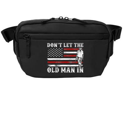 DonT Let The Old Man In Vintage American Flag Crossbody Pack