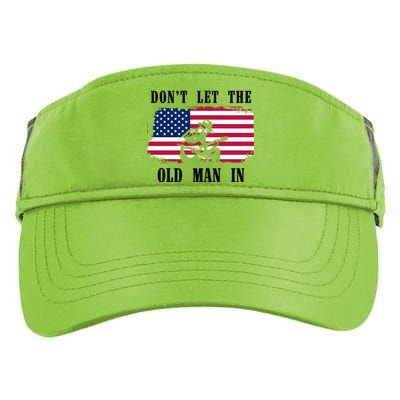 Dont Let The Old Man In Vintage American Flag Adult Drive Performance Visor